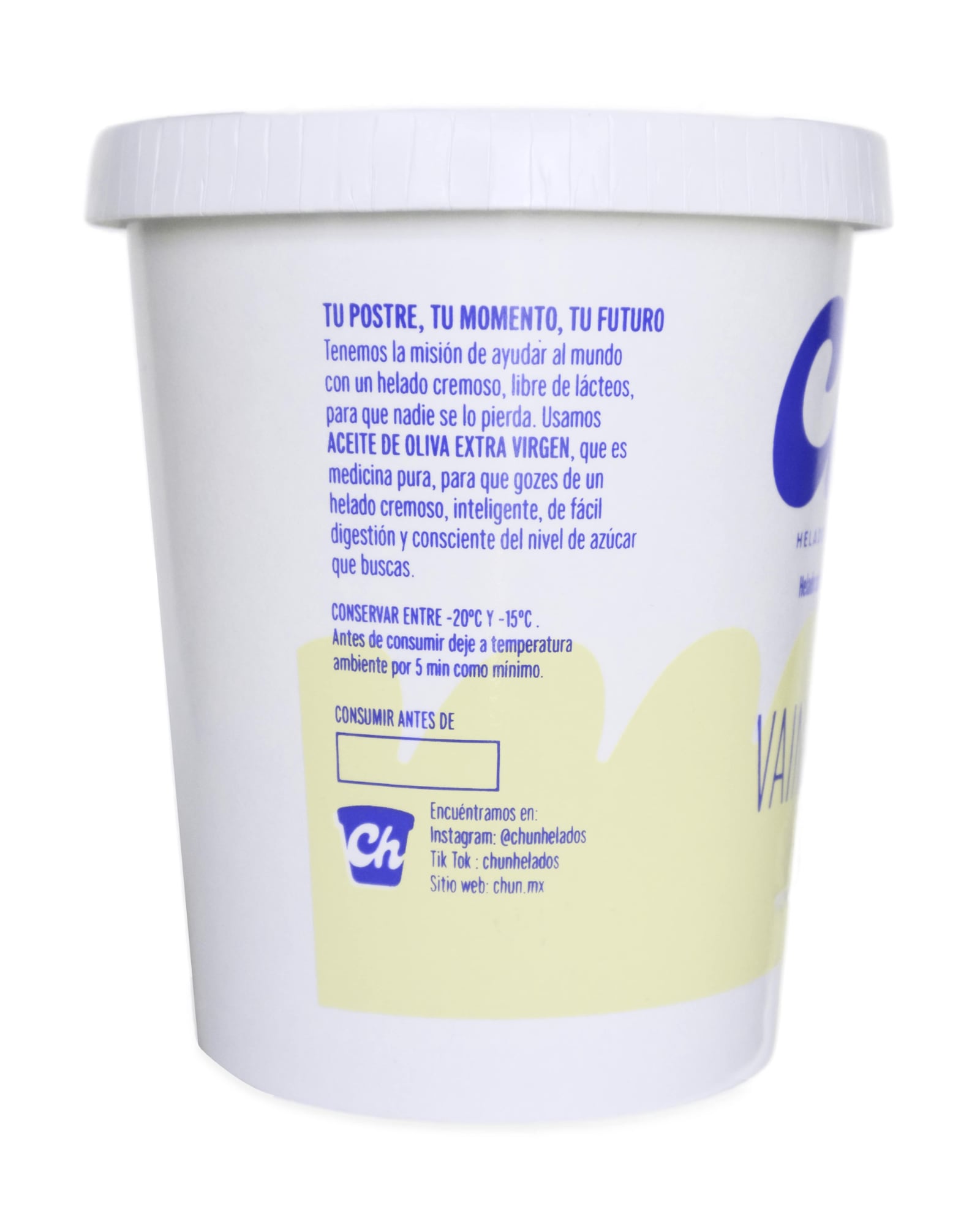 Helado Vegano, Helado sin lacteos, Helado de Vainilla