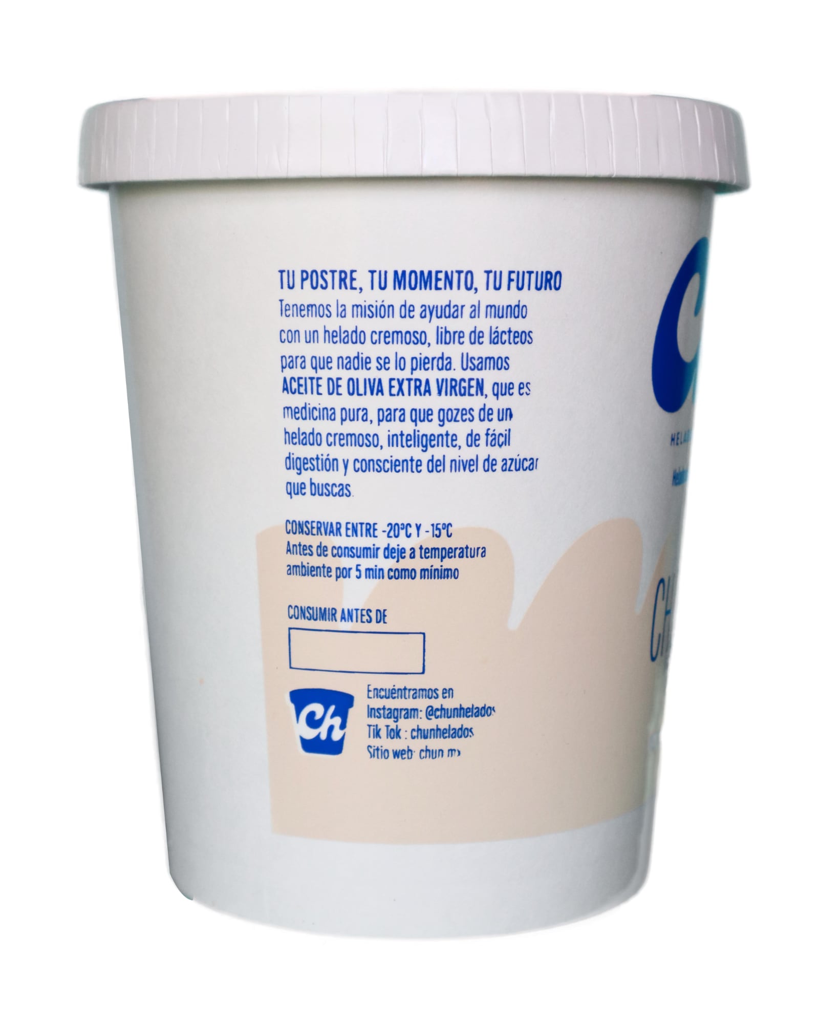 Helado vegano, helado sin lacteos, helado Choco & NIbs