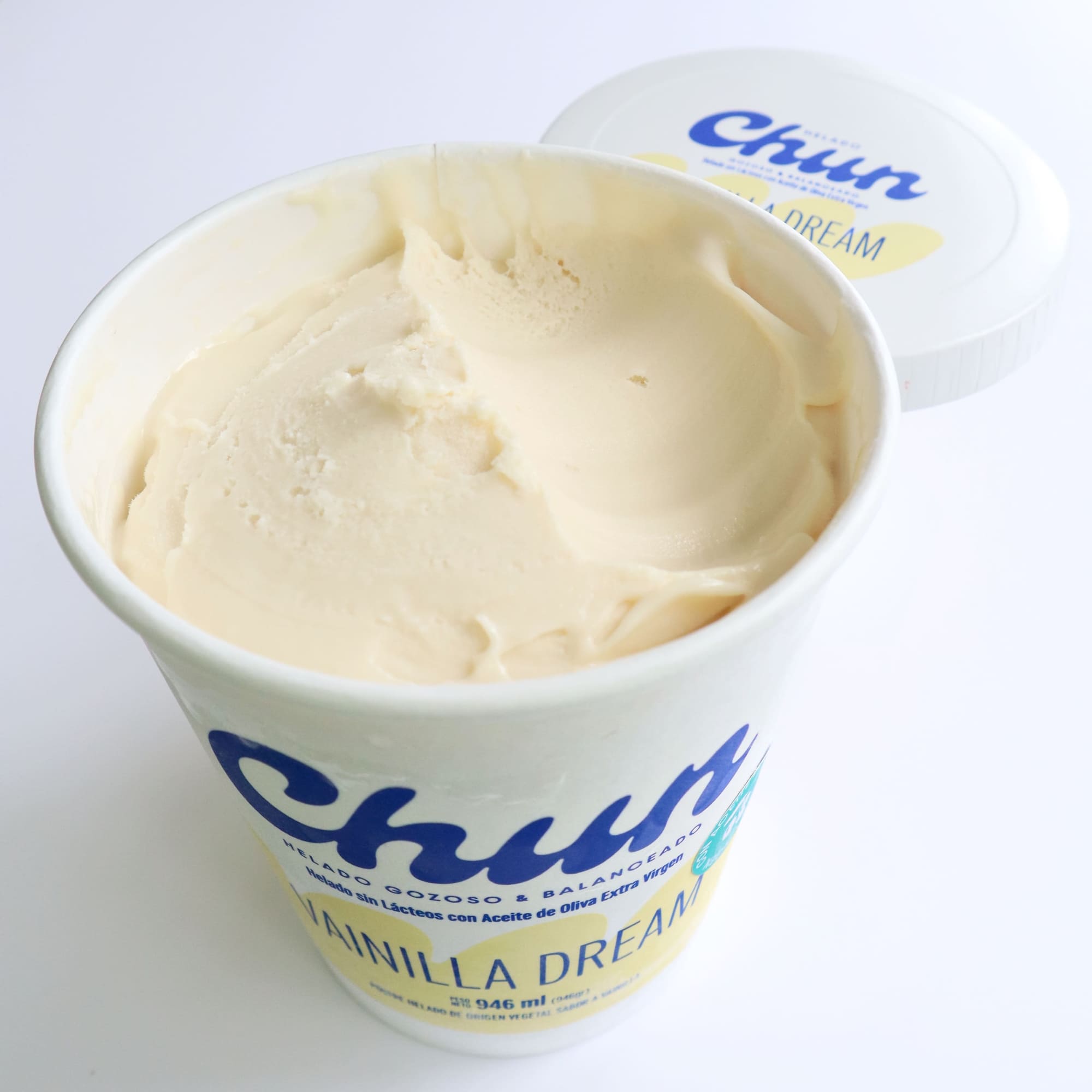 Helado Libre de Lacteos de Vainilla con base de aceite de oliva extra virgen