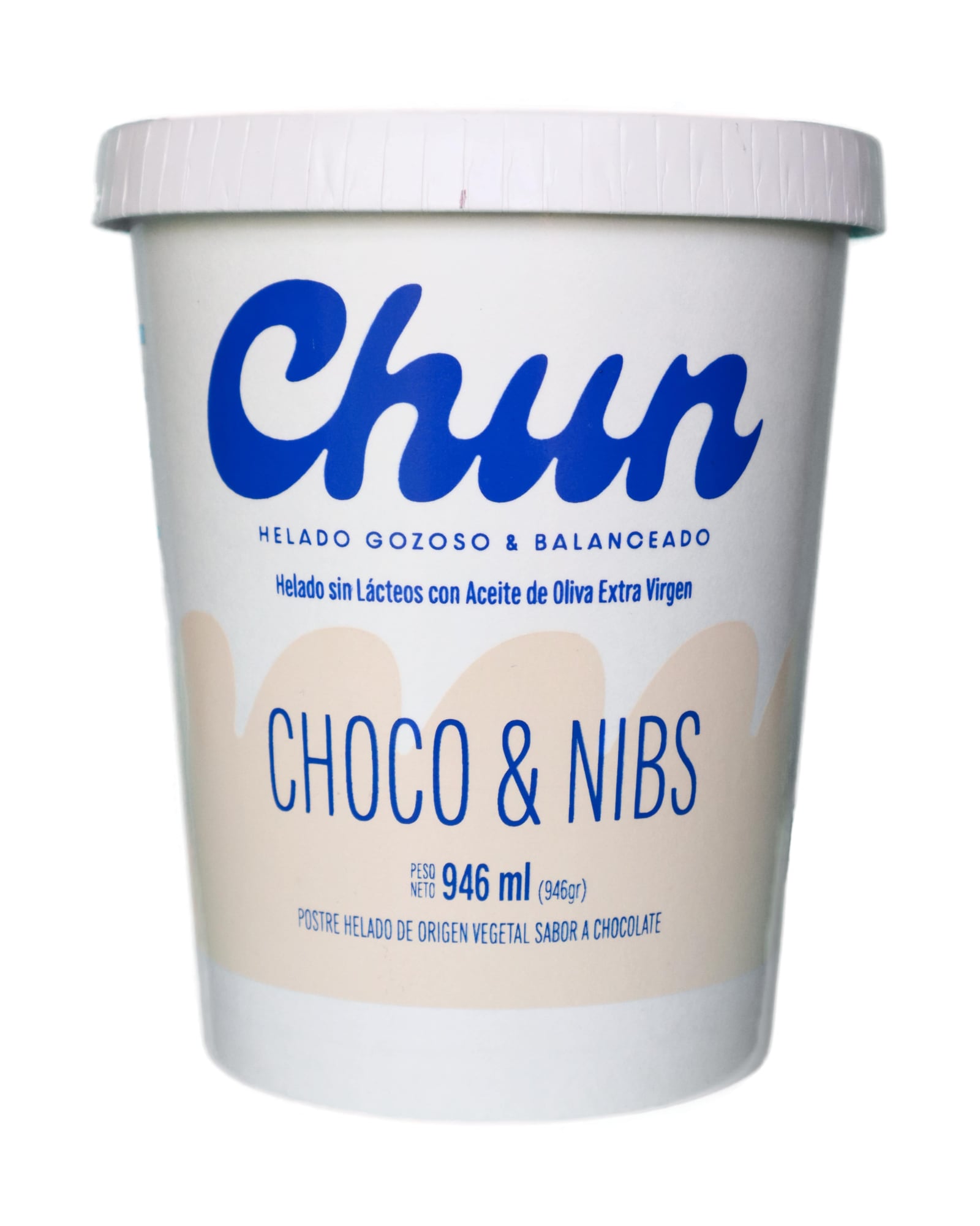 Helado vegano, helado sin lacteos, helado Choco & NIbs