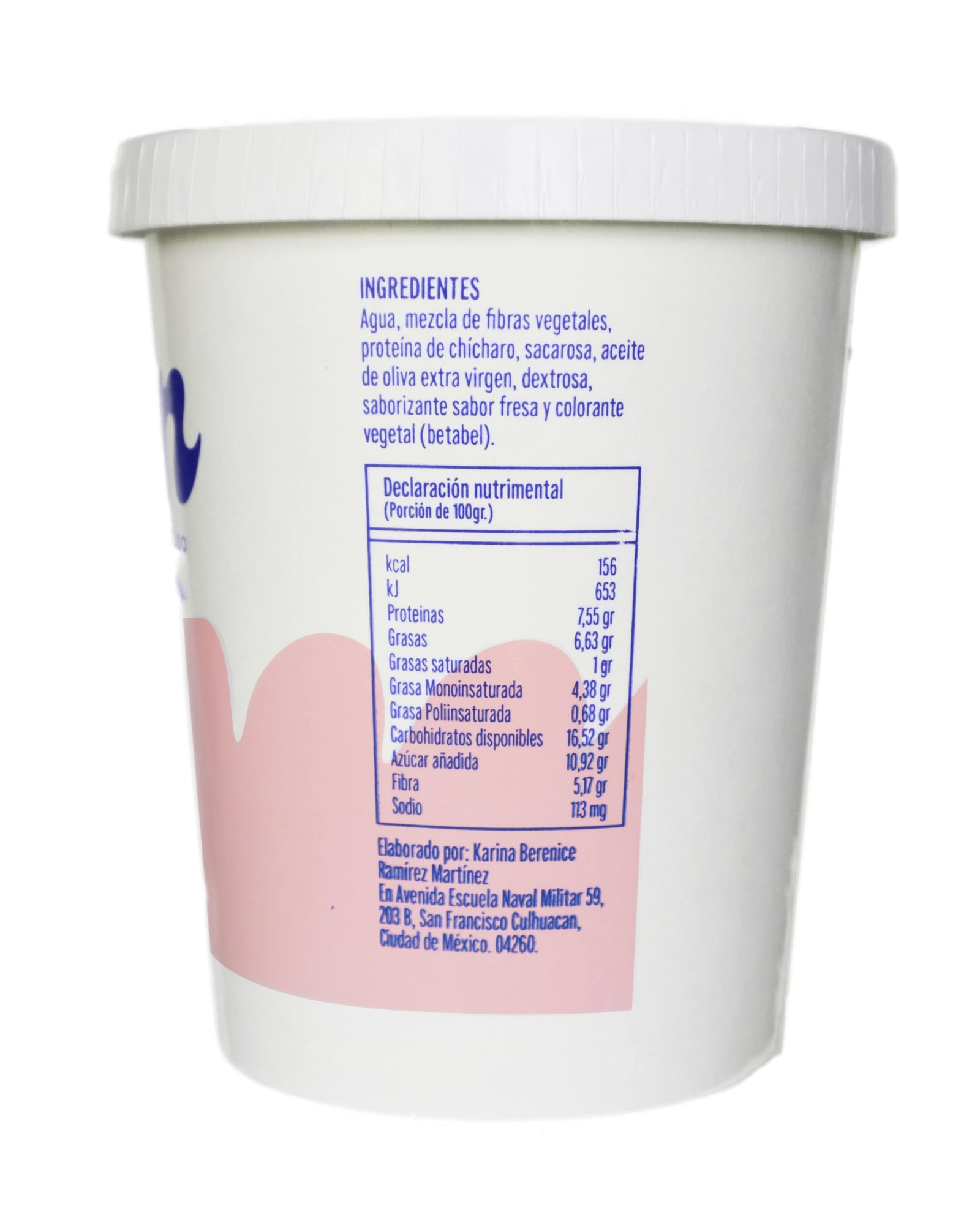 Helado Vegano de Fresa